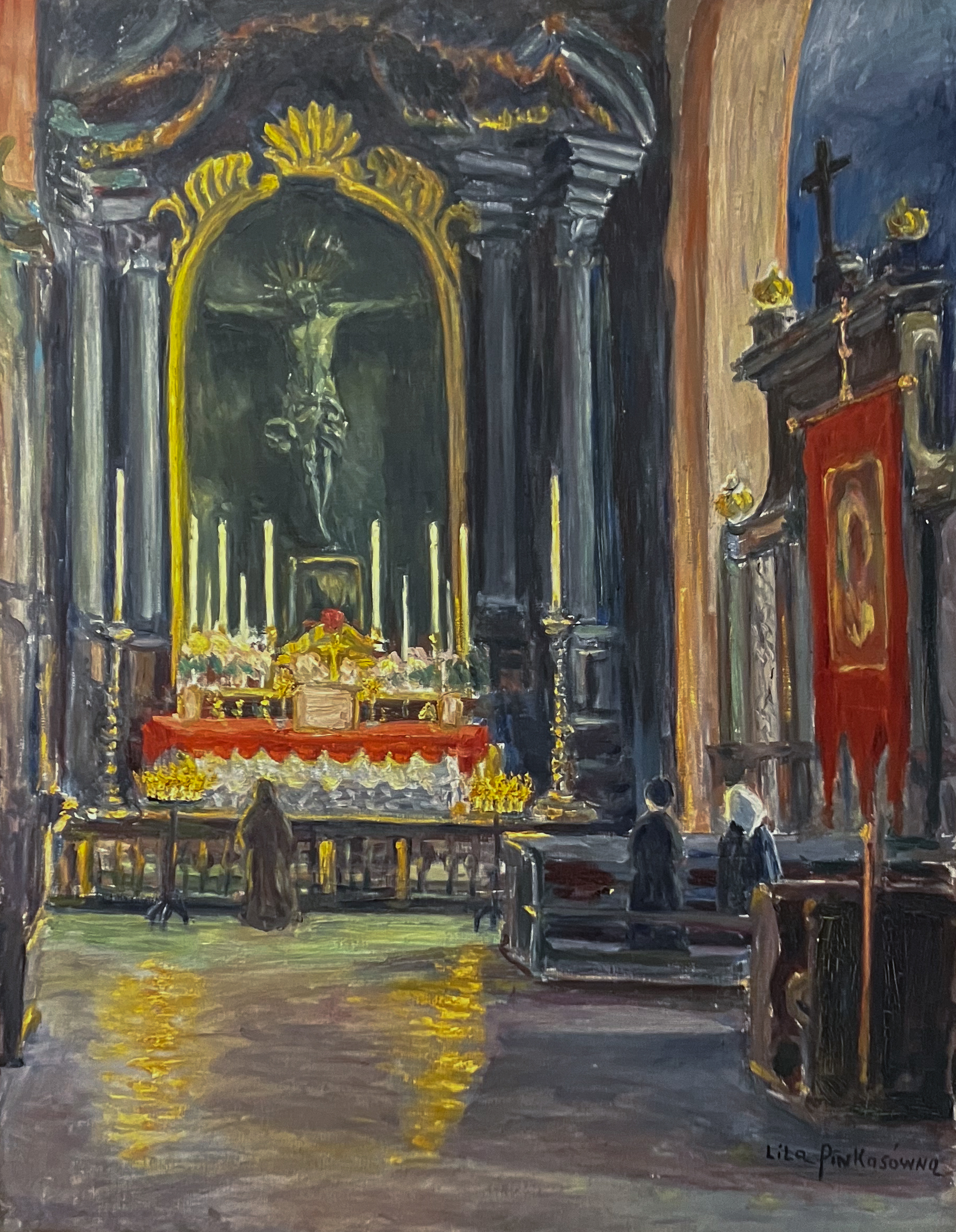 Henryka Lila PINKAS (1884 – 1965), Wnętrze kościoła