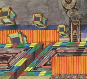 Zbigniew Makowski - fragment obrazu polskiego malarza surrealisty, uczestnika Biennale w Wenecji, przyjaciela André Bretona