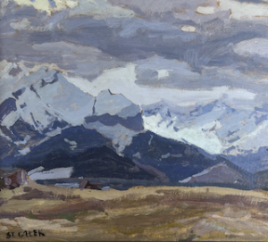 Stanisław Gałek - fragment obrazu polskiego pejzażysty